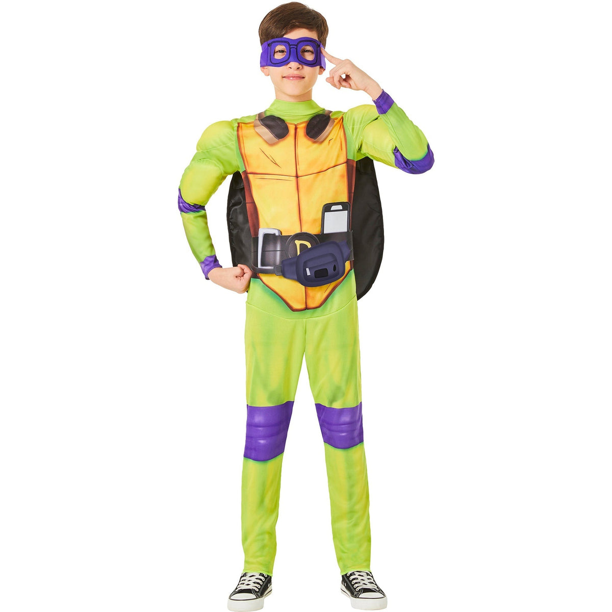 IN SPIRIT DESIGNS Costumes Donnie Costume for Kids, Teenage Mutant Ninja Turtles: Mutant Mayhem, Purple and Green Jumpsuit