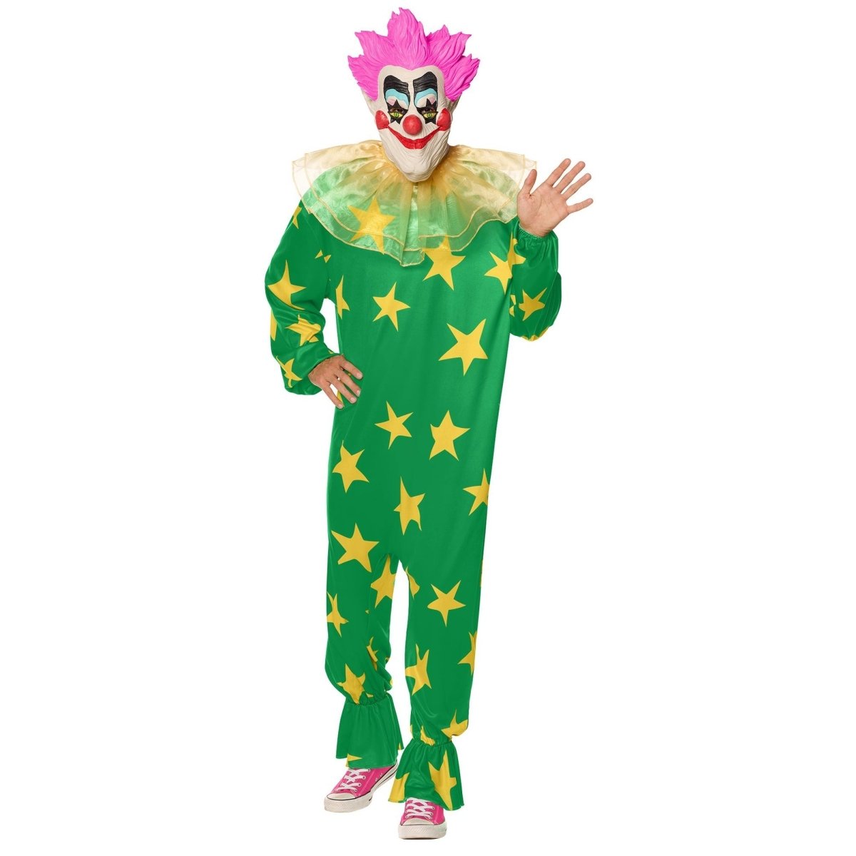 IN SPIRIT DESIGNS Costumes Killer Klowns Spikey Costume for Adults, Jumpsuit, Collar and Mask