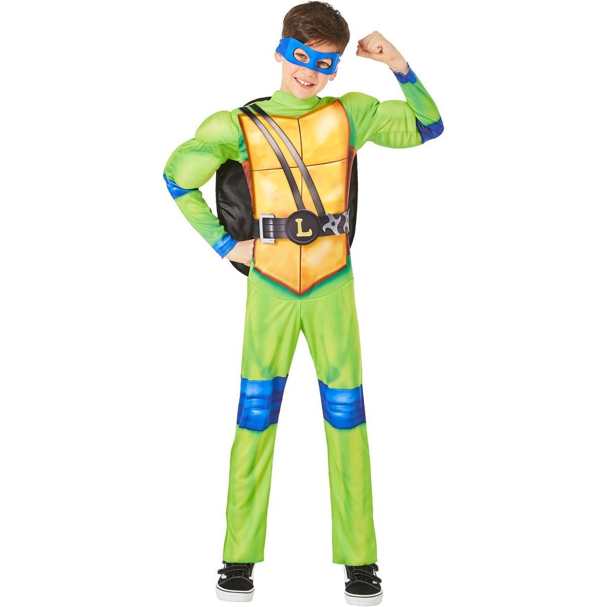 IN SPIRIT DESIGNS Costumes Leo Costume for Kids, Teenage Mutant Ninja Turtles: Mutant Mayhem, Blue and Green Jumpsuit