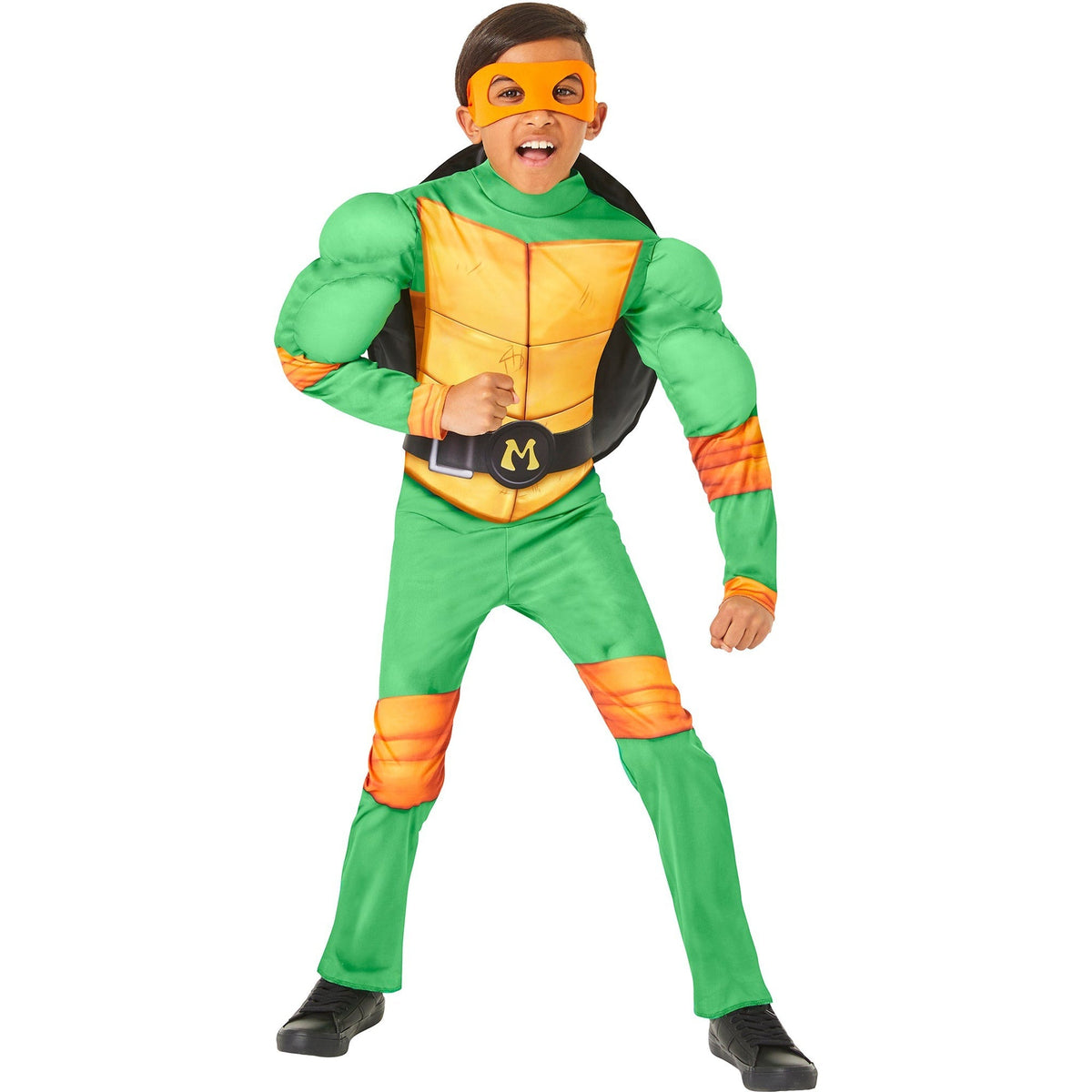 IN SPIRIT DESIGNS Costumes Mickey Costume for Kids, Teenage Mutant Ninja Turtles: Mutant Mayhem, Orange and Green Jumpsuit