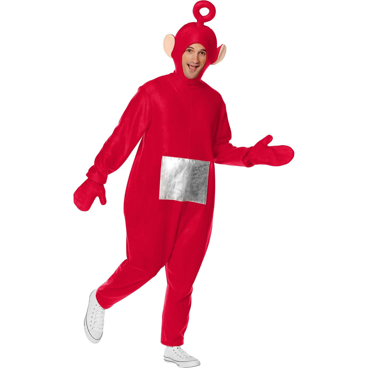IN SPIRIT DESIGNS Costumes Po Costume for Adults, Teletubbies, Red Jumpsuit With Hood