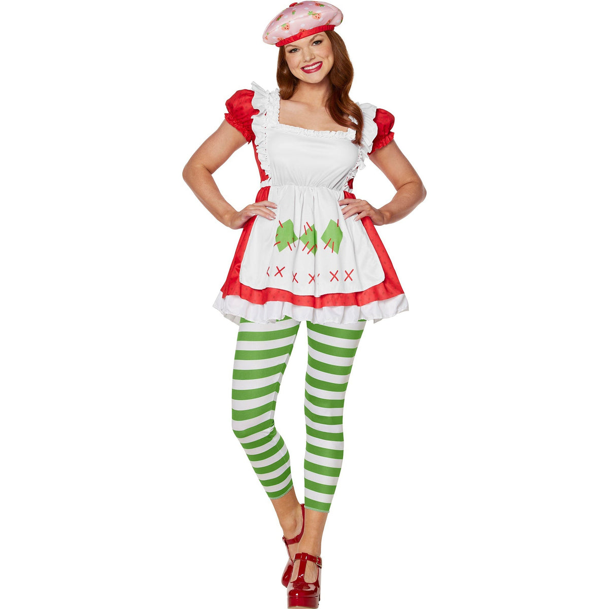 IN SPIRIT DESIGNS Costumes Strawberry Shortcake Costume for Adults, Strawberry Shortcake, Dress and Leggings