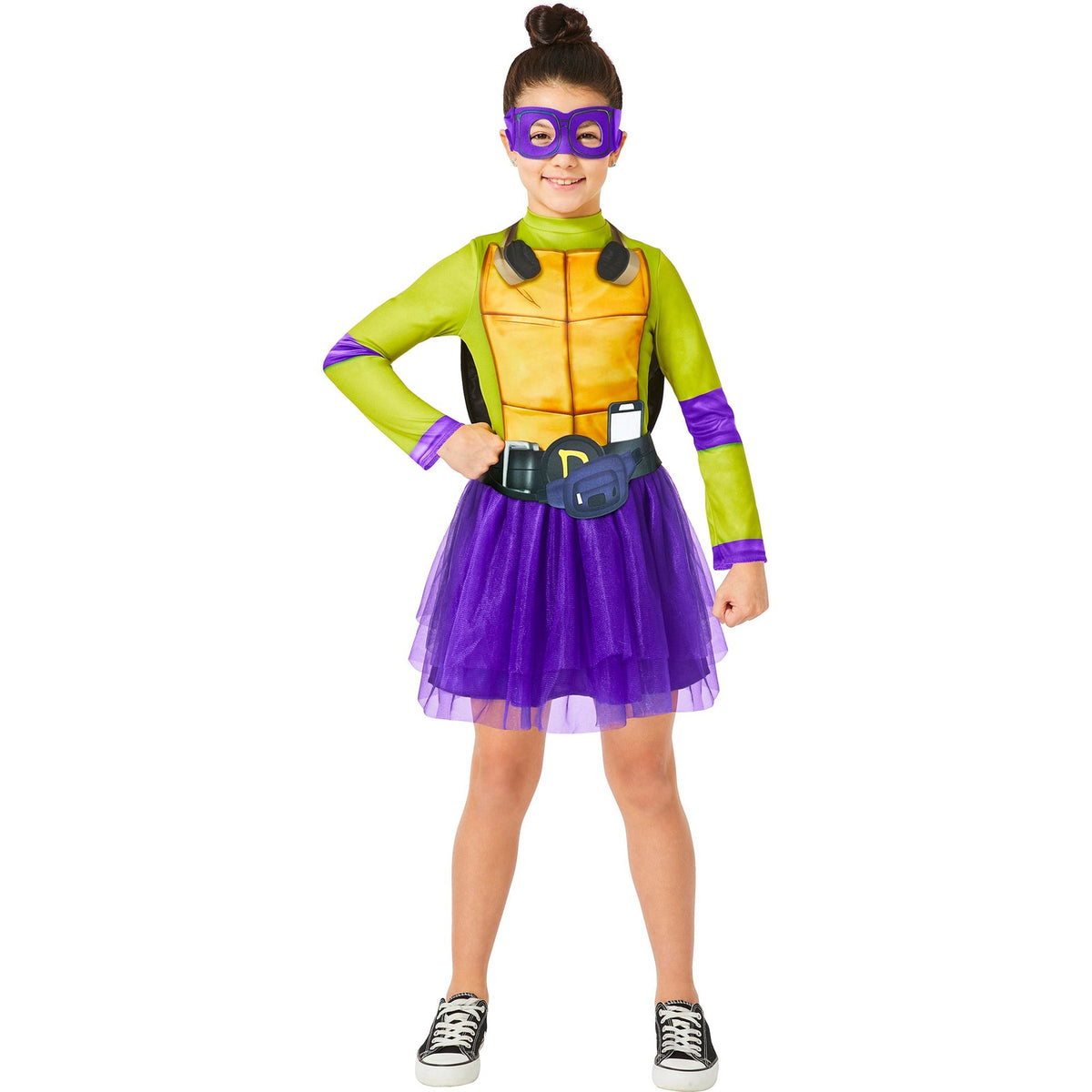 IN SPIRIT DESIGNS Costumes Teenage Mutant Ninja Turtles Donnie Costume for Kids, Dress, Shell, Belt and Mask