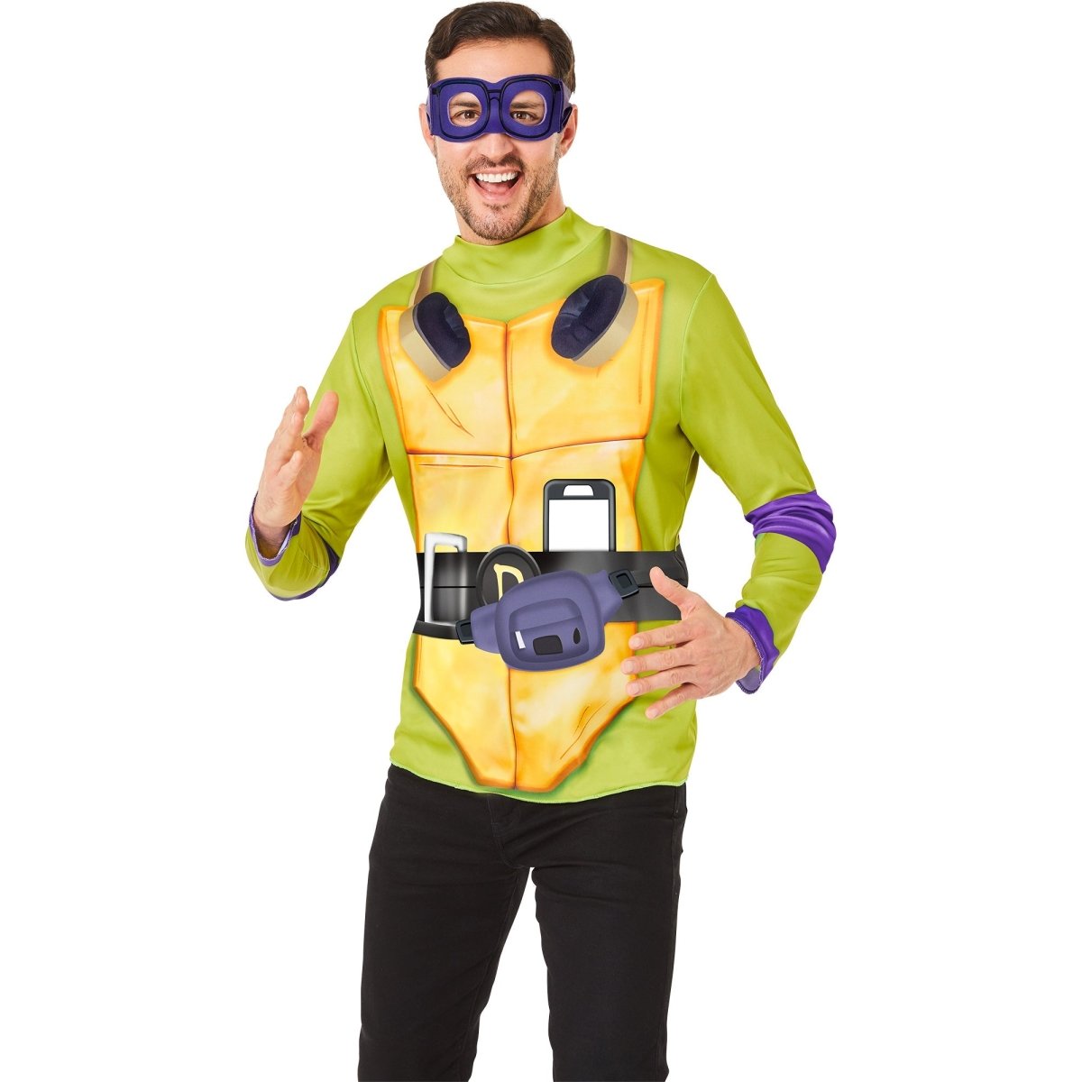 IN SPIRIT DESIGNS Costumes Teenage Mutant Ninja Turtles Donnie Wear Kit for Adults, Shirt and Mask 840263411904