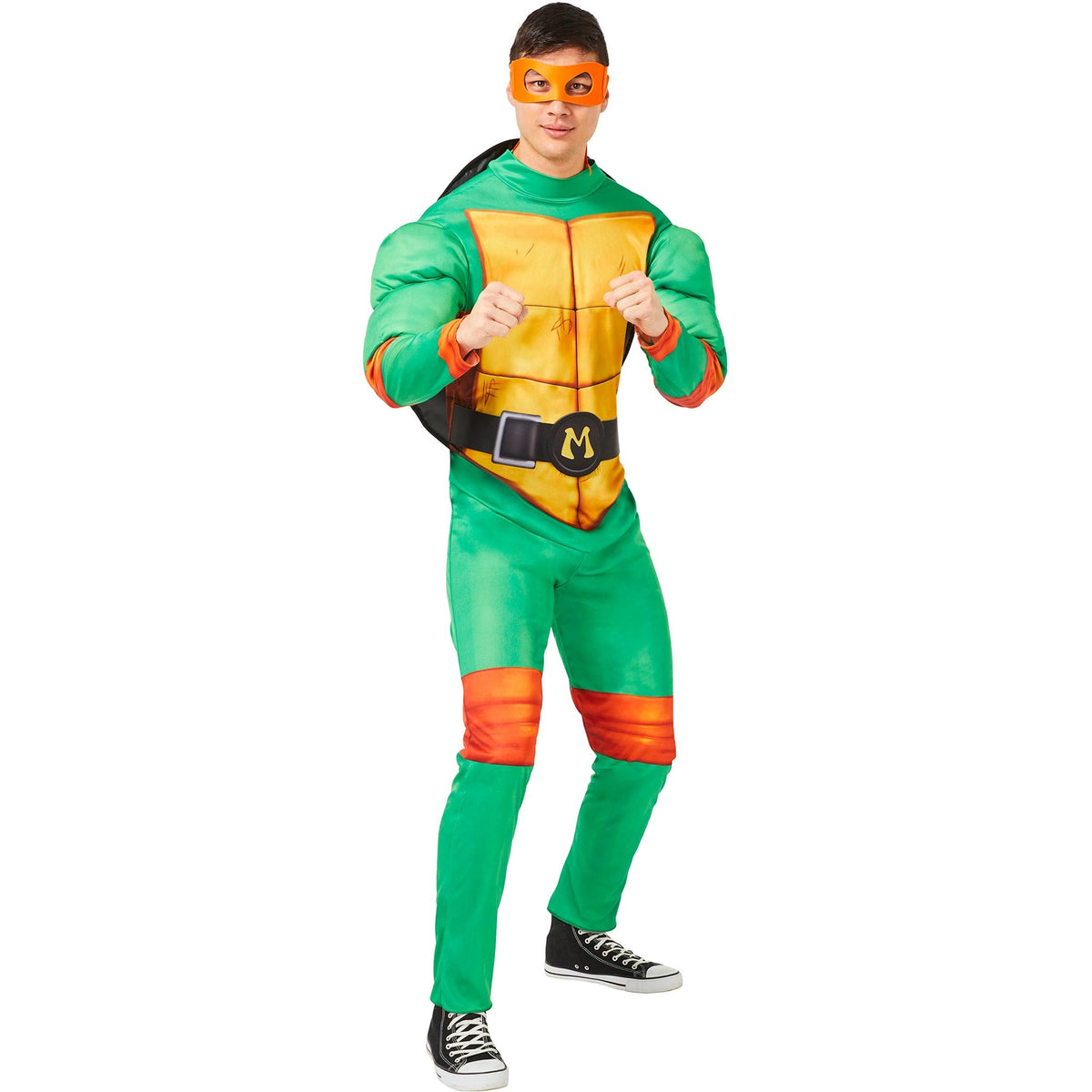 IN SPIRIT DESIGNS Costumes Teenage Mutant Ninja Turtles Mikey Costume for Adults, Jumpsuit, Shell and Mask