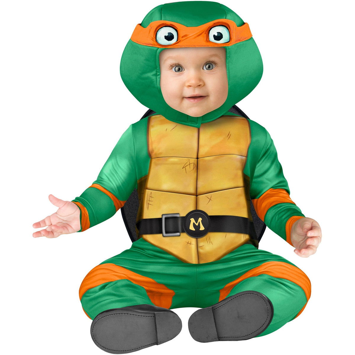 IN SPIRIT DESIGNS Costumes Teenage Mutant Ninja Turtles Mikey Costume for Babies, Jumpsuit, Shell and Hood