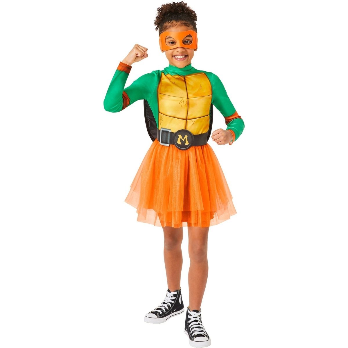 IN SPIRIT DESIGNS Costumes Teenage Mutant Ninja Turtles Mikey Costume for Kids, Dress, Shell, Belt and Mask