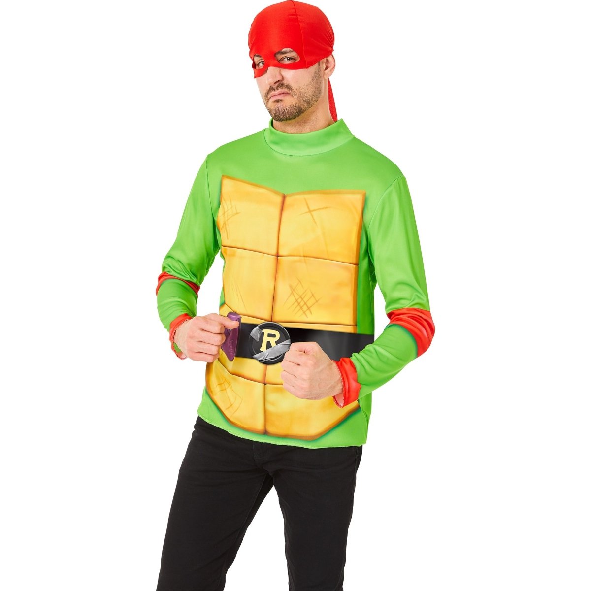 IN SPIRIT DESIGNS Costumes Teenage Mutant Ninja Turtles Raph Wear Kit for Adults, Shirt and Mask 840263411935