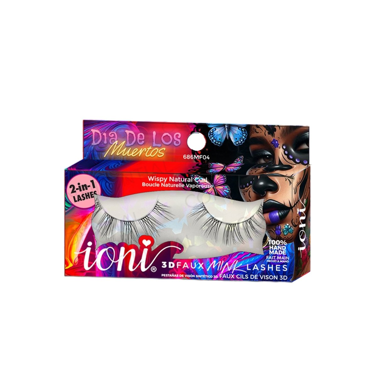 Ioni Cosmetics Costume Accessories Wispy Doll Eyelashes,2 in 1, 1 Count 810129415995