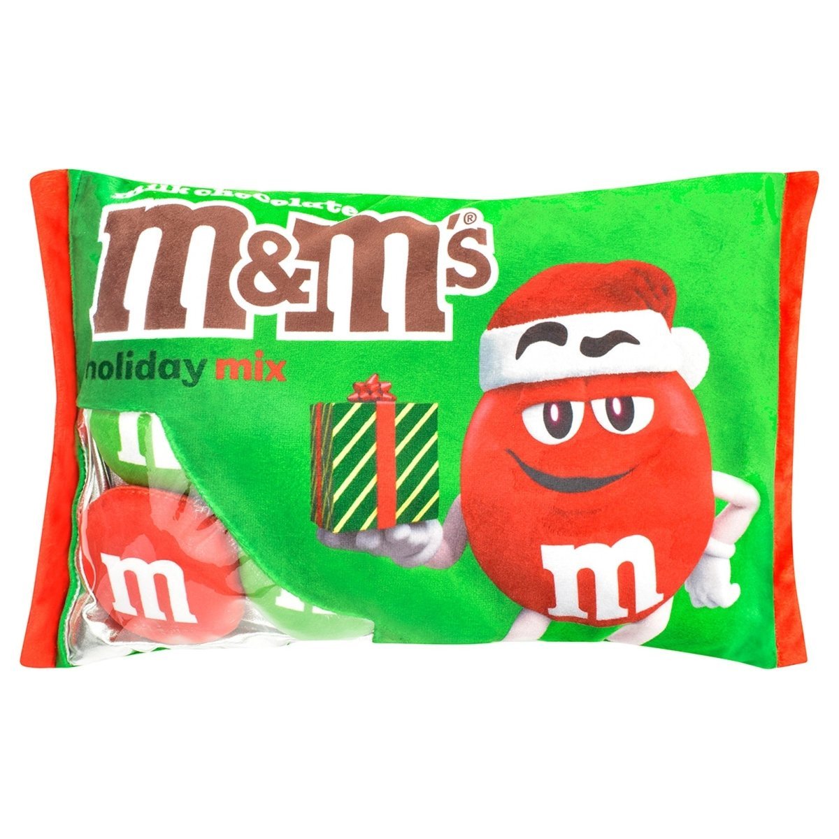 ISCREAM DIVISION Christmas Christmas Chocolate M&M Packaging Plush, 14 Inches, 1 Count 810161695867