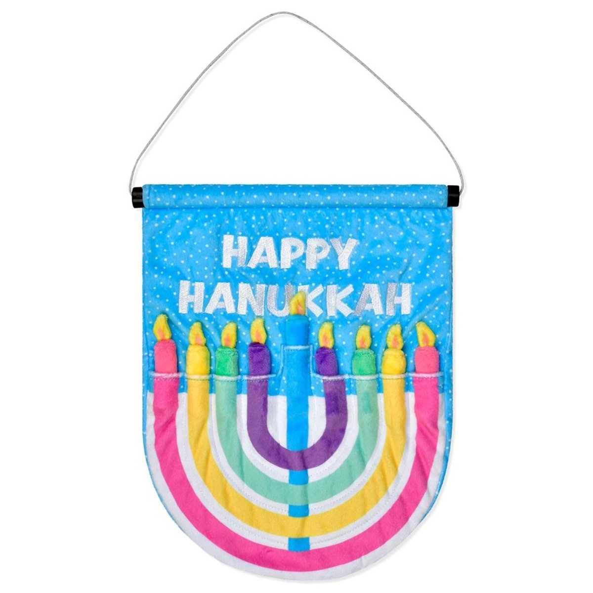 ISCREAM DIVISION Hanukkah Hanukkah Plush Hanging Decoration, 1 Count 810161695706