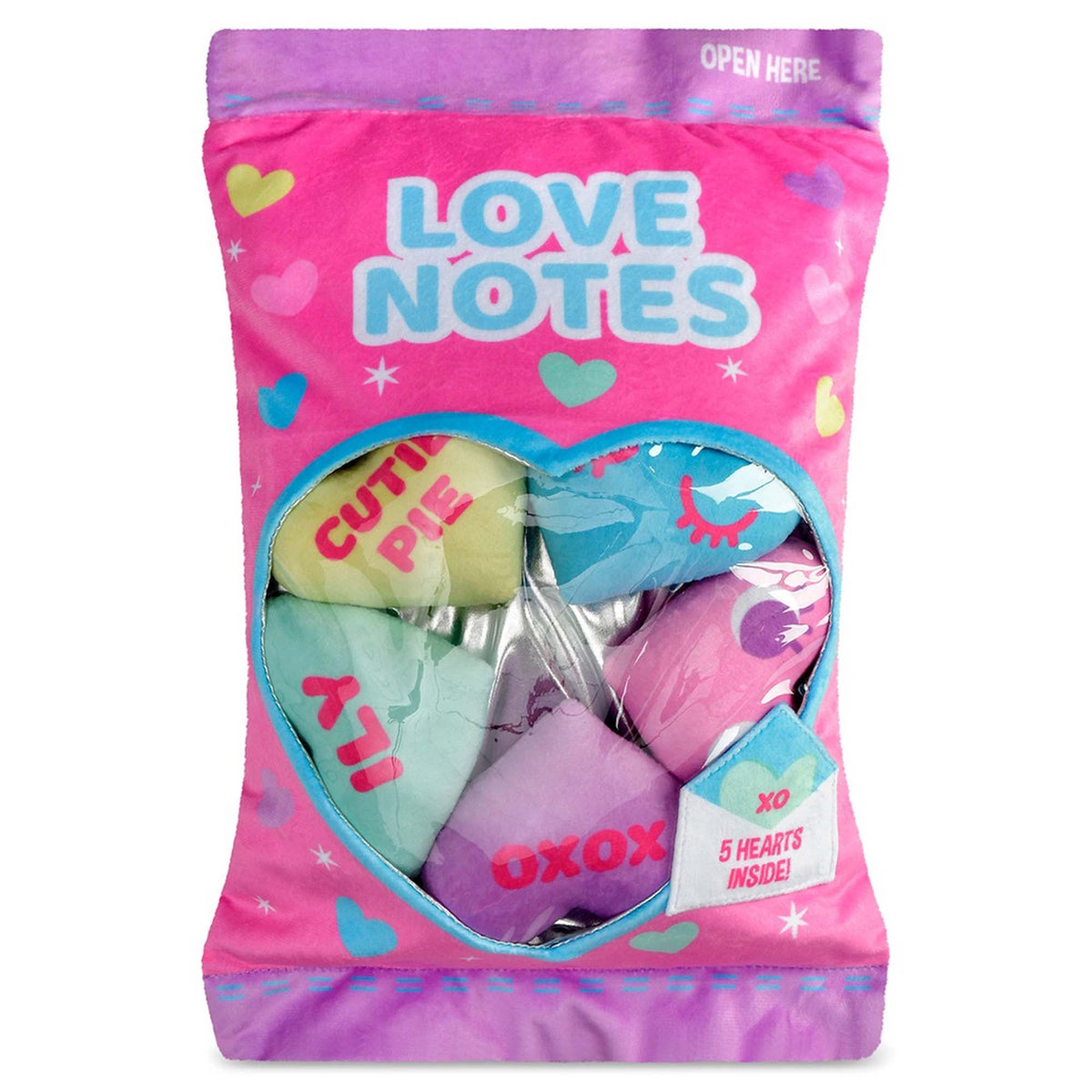 ISCREAM DIVISION Valentine's Day Love Notes Packaging Plush, 15 Inches, 1 Count 810168452173