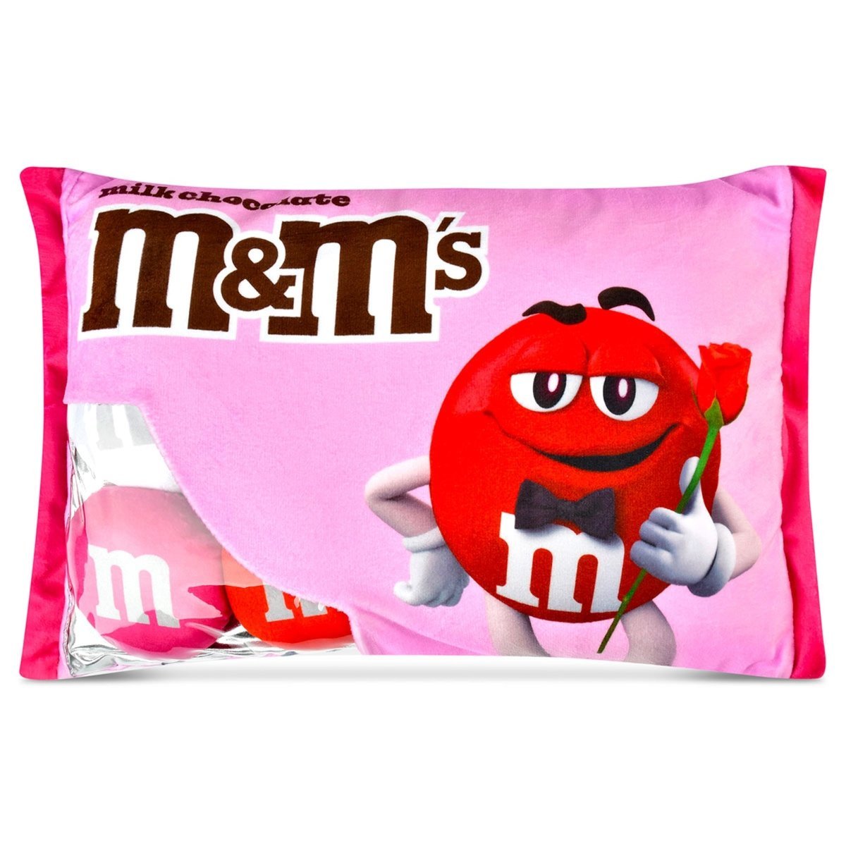 ISCREAM DIVISION Valentine's Day Valentine's Day Chocolate M&M Packaging Plush, 14 Inches, 1 Count 810148069292