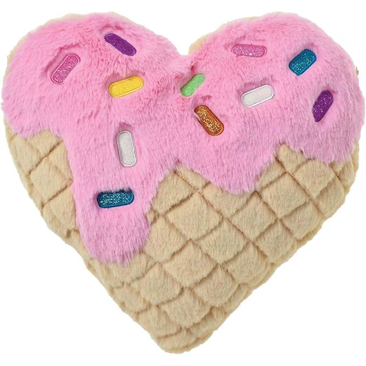 ISCREAM DIVISION Valentine's Day Waffle Heart Plush, 13 Inches, 1 Count 810026970566