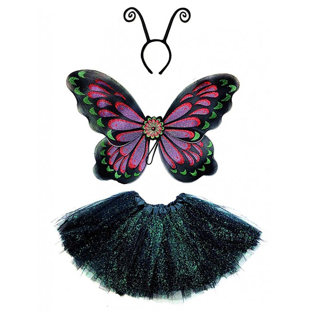 IVY TRADING INC. Costume Accessories Black Fairy Costume Kit for Kids, Black Tutu 8336572210082