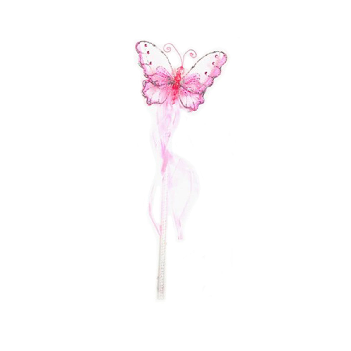 IVY TRADING INC. Costume Accessories Pink Butterfly Fairy Wand, 5.5 Inches, 1 Count
