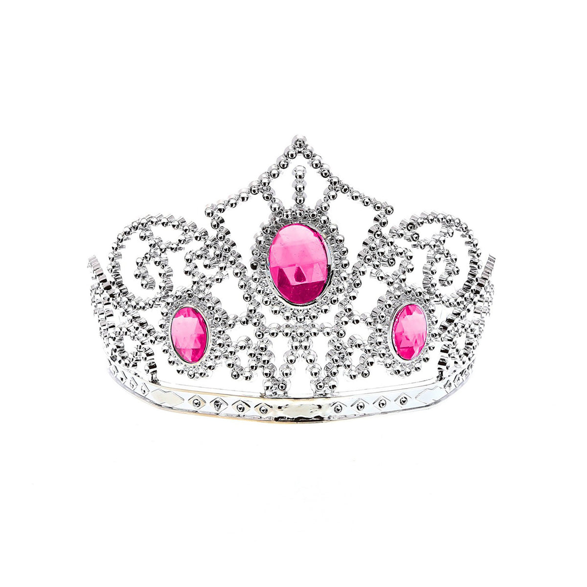 IVY TRADING INC. Costume Accessories Pink Plastic Jeweled Tiara, 1 Count 8336572000615