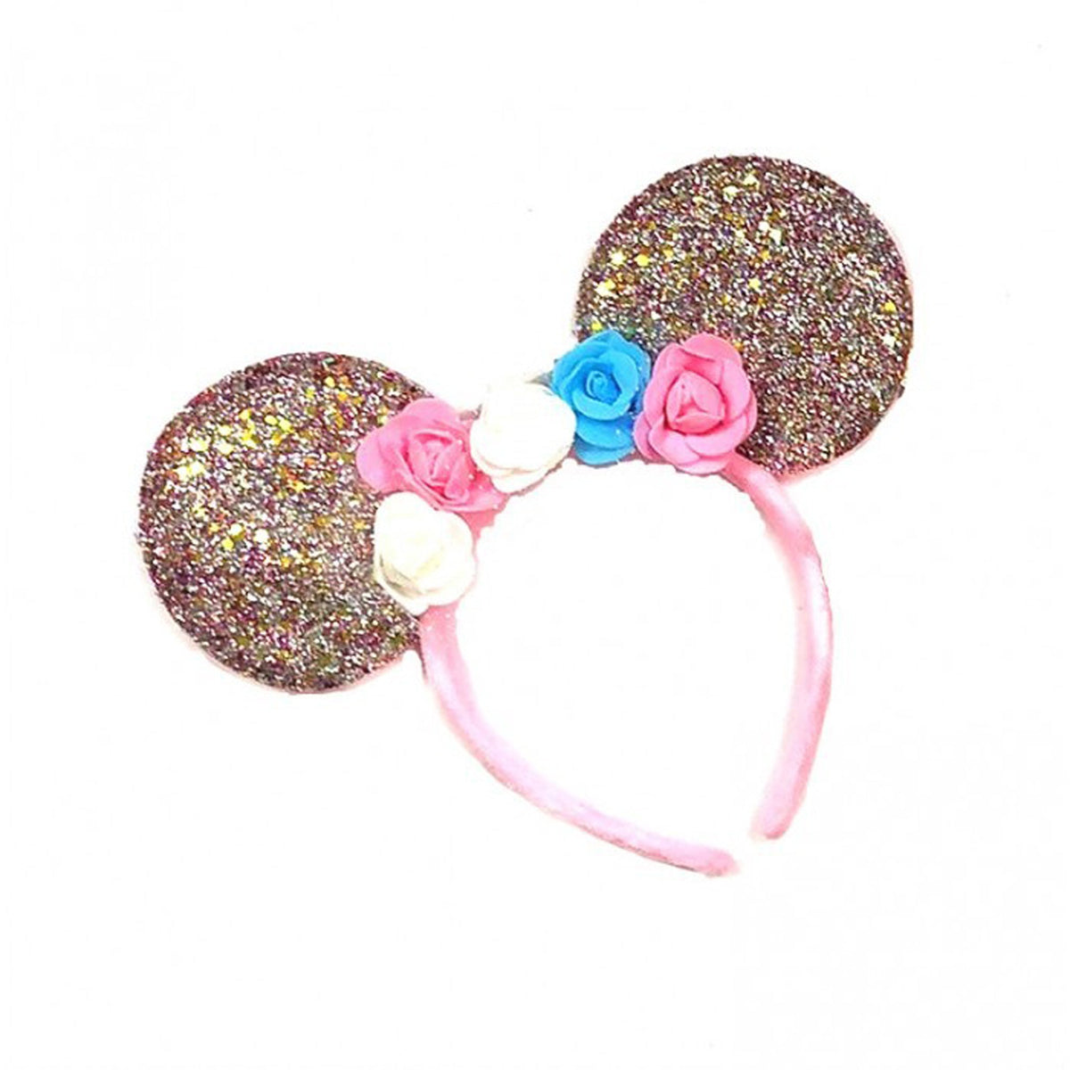 IVY TRADING INC. Costume Accessories Rose Gold Minnie Mouse LED Ear Headband, 1 Count 833657201042