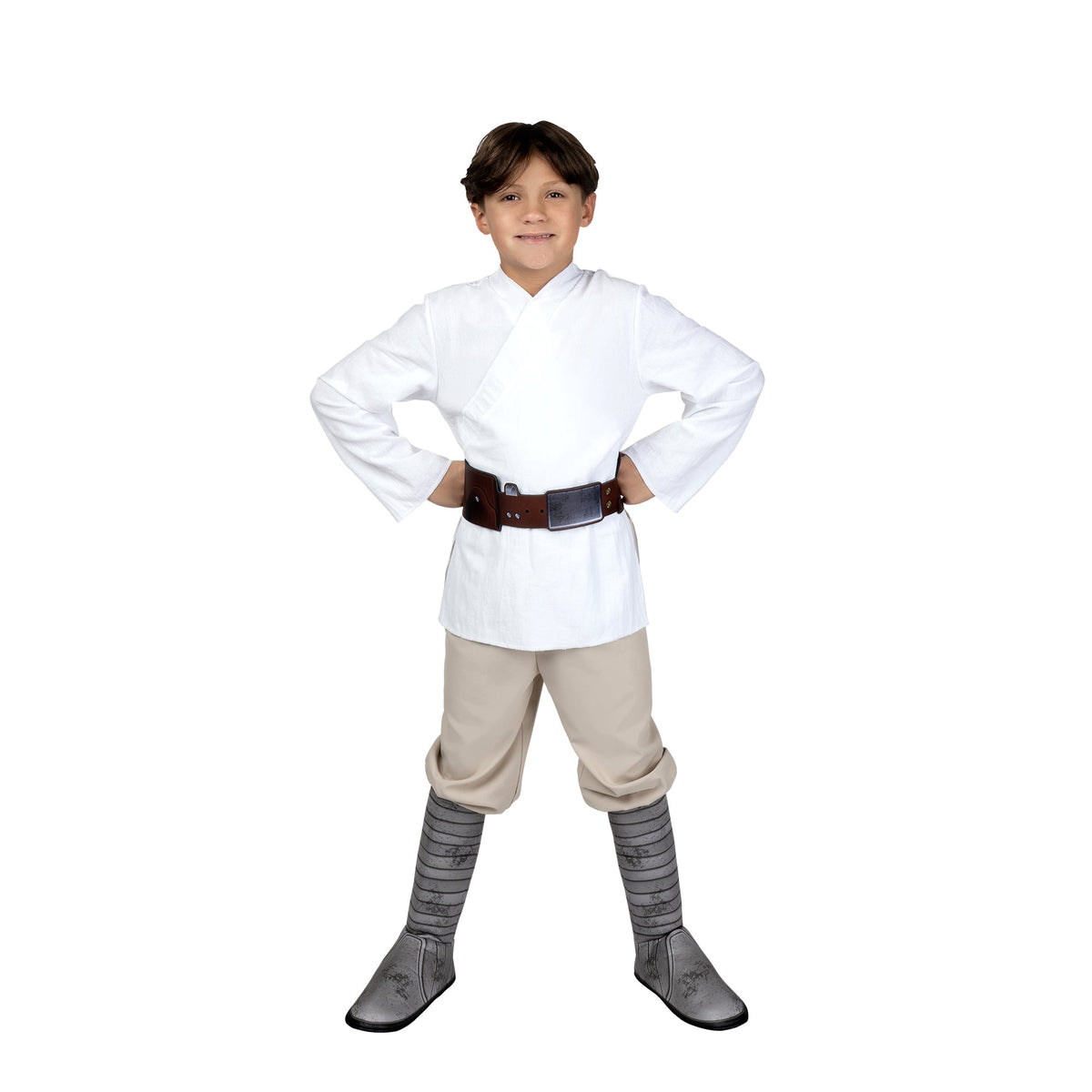 JAZWARES Costumes Luke Skywalker Costume for Kids, Star Wars, White Tunic