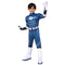 JAZWARES Costumes Mr. Fantastic Qualux Costume for Kids, Fantastic 4, Padded Jumpsuit
