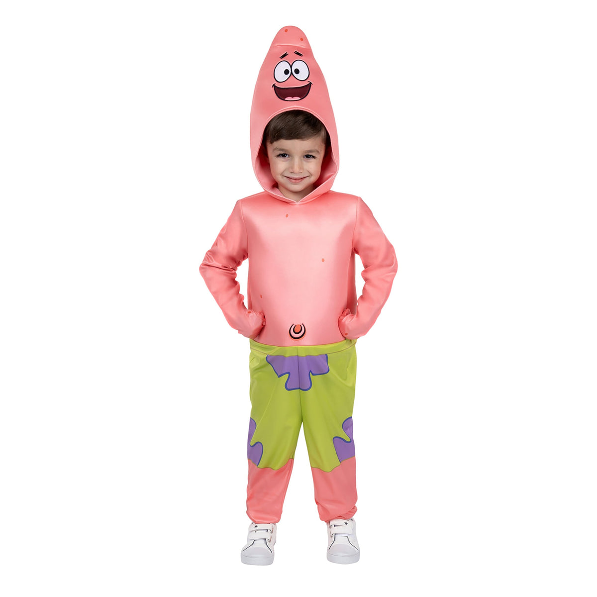 JAZWARES Costumes Patrick Star Costume for Toddlers, Spongebob Squarepants, Padded Hooded Jumpsuit 191726794332
