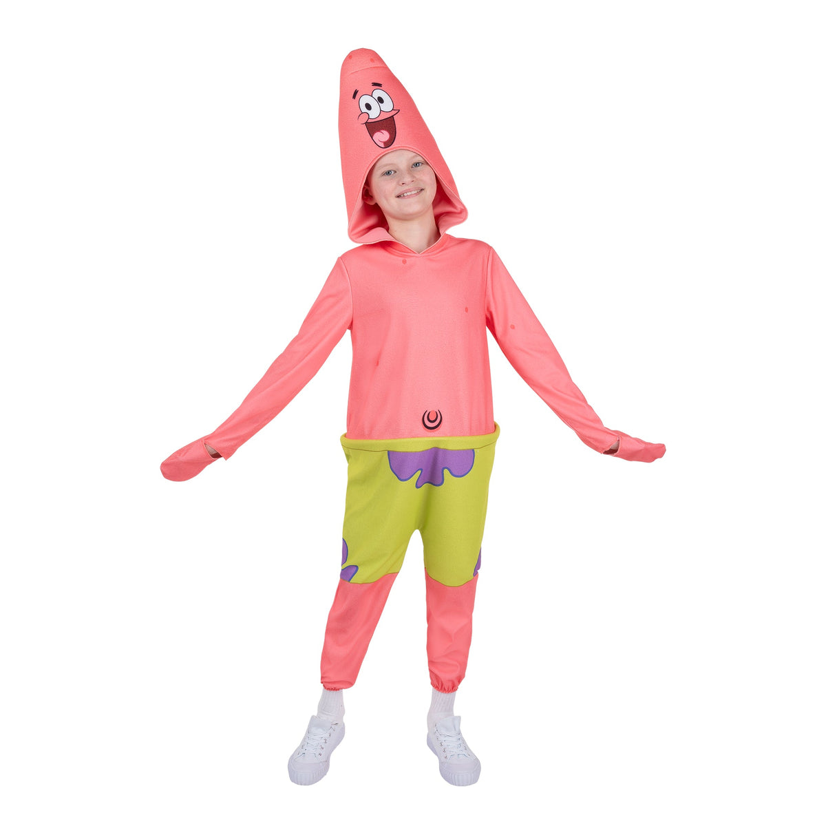 JAZWARES Costumes Patrick Star Onesie for Kids, Spongebob Square Pants