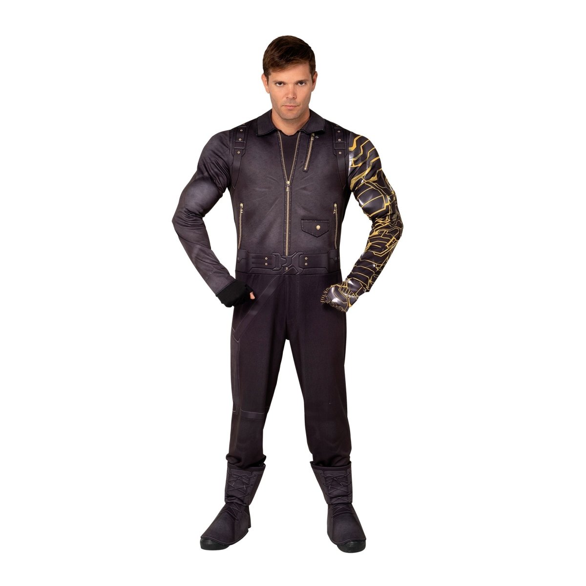 JAZWARES Costumes Winter Soldier Qualux Costume for Adults, Marvel, Jumpsuit