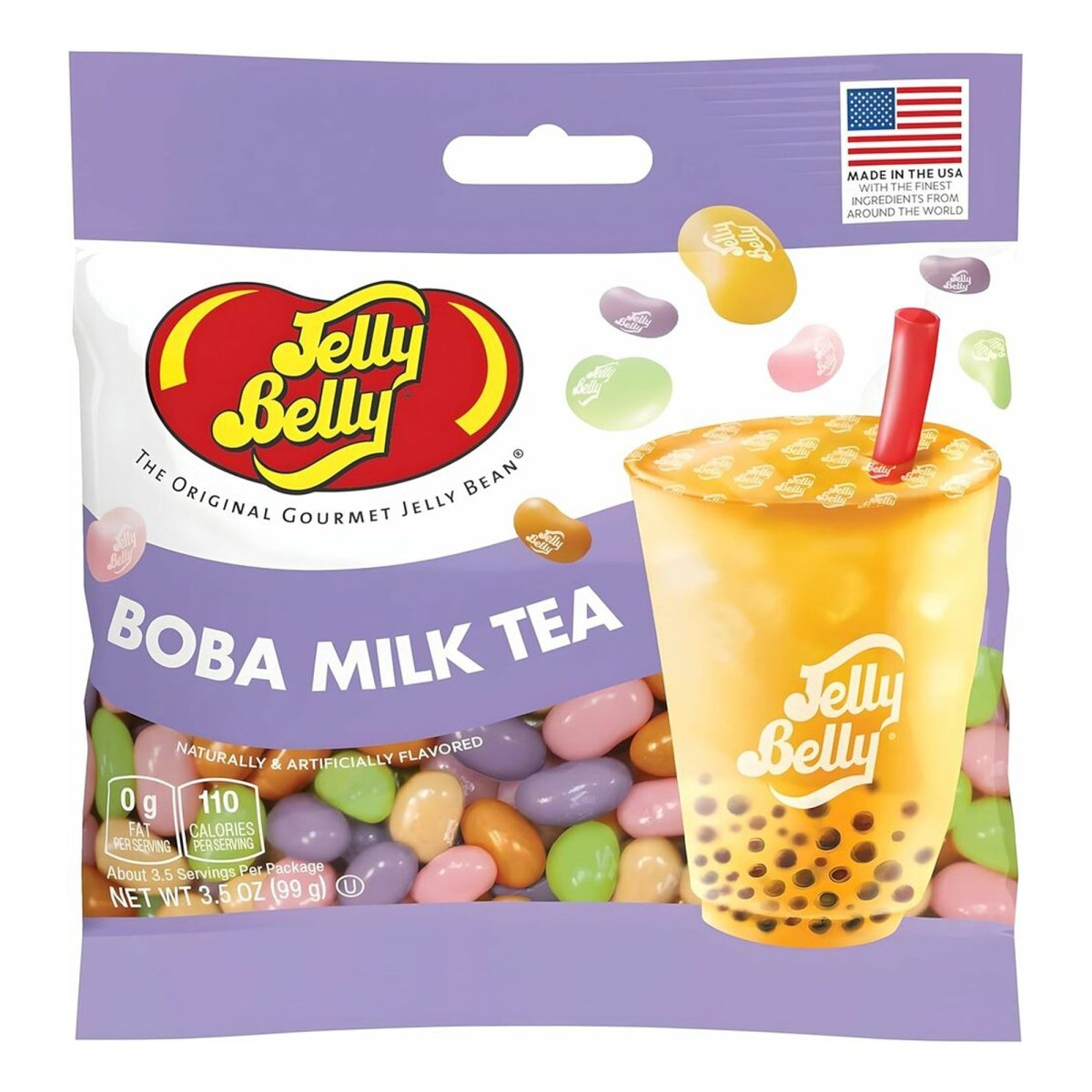 JELLY BELLY Candy Jelly Belly Boba Milk Tea Mix, 100g, 1 Count 071570018757