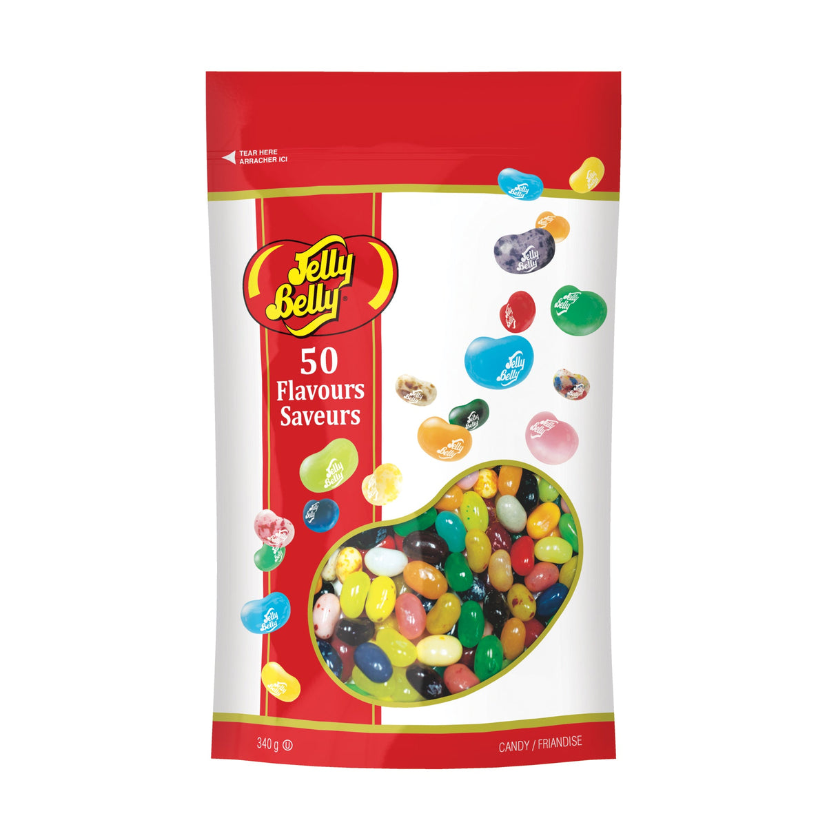 JELLY BELLY Candy Jelly Belly Candy Pouch Bag, 50 Flavors, 340g, 1 Count 071570006594