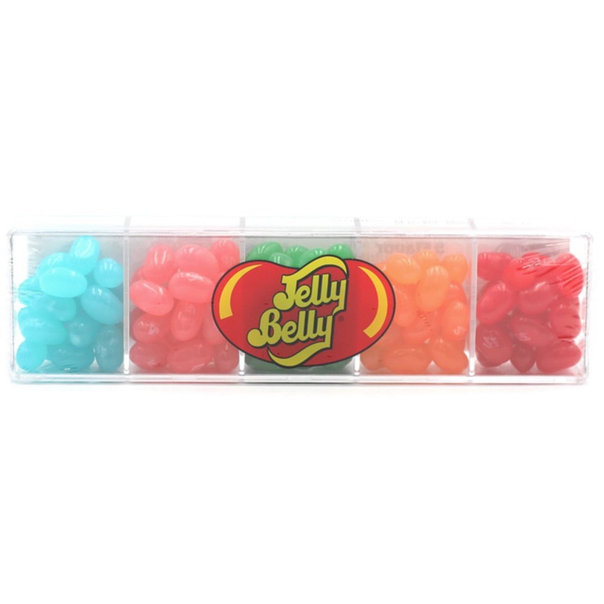 JELLY BELLY Candy Jelly Belly Clear Gift Box, 5 Flavors, 113g, 1 Count 071570014995
