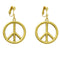 JIANGXI PANS ANIMATION CULTURE CREATIVE CO.,LTD Costume Accessories Gold Peace and Love Earrings, 1 Count 810120718767