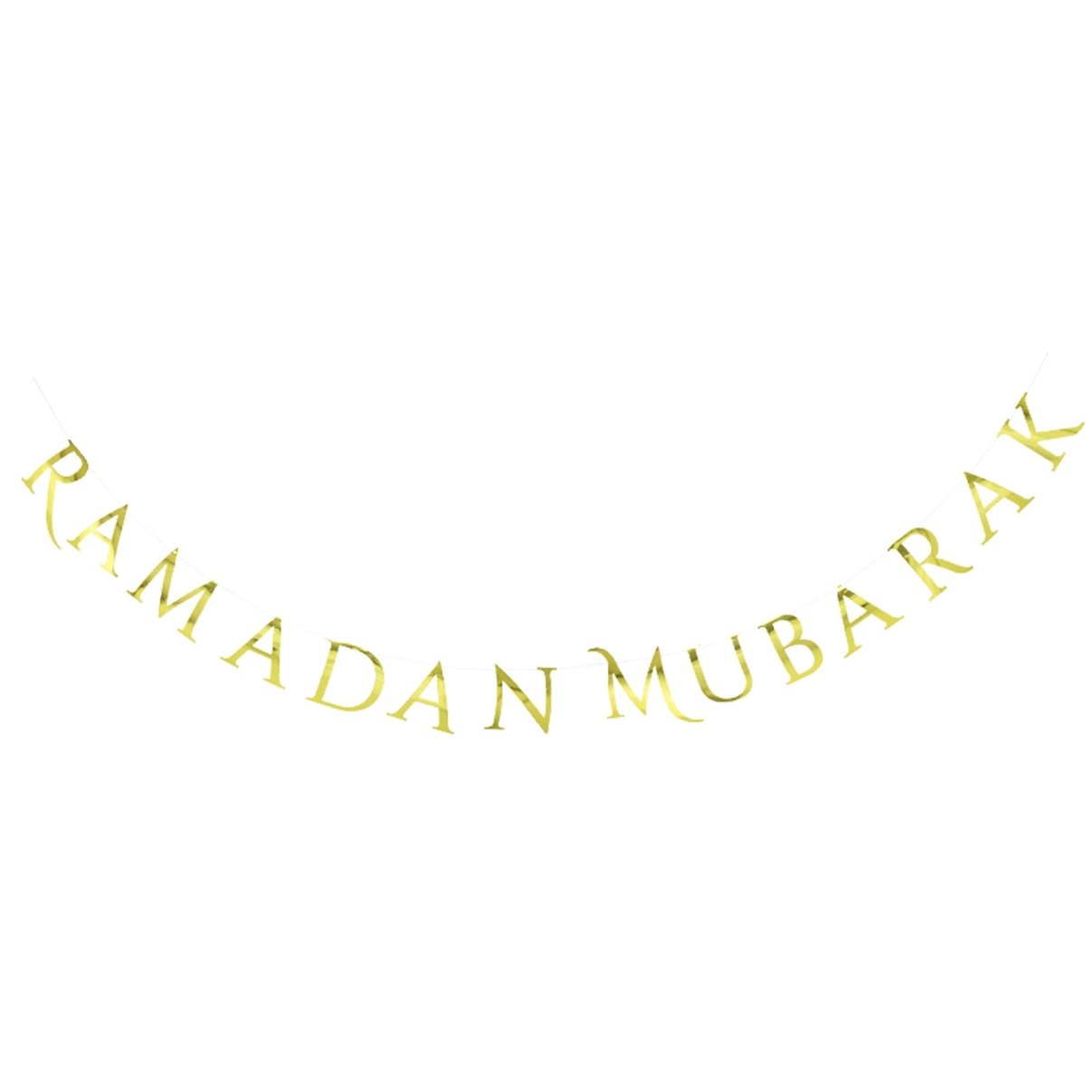 JIATAO INDUSTRY (SHANGHAI) CO,. Limited Eid Gold "Ramadan Mubarak" Letter Banner, 118 Inches, 1 Count 810120718309