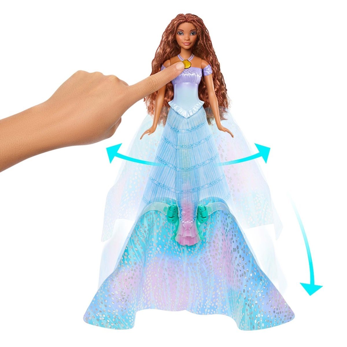 JOUET K.I.D. INC. Toys & Games Disney The Little Mermaid Ariel Transforming Doll, 1 Count