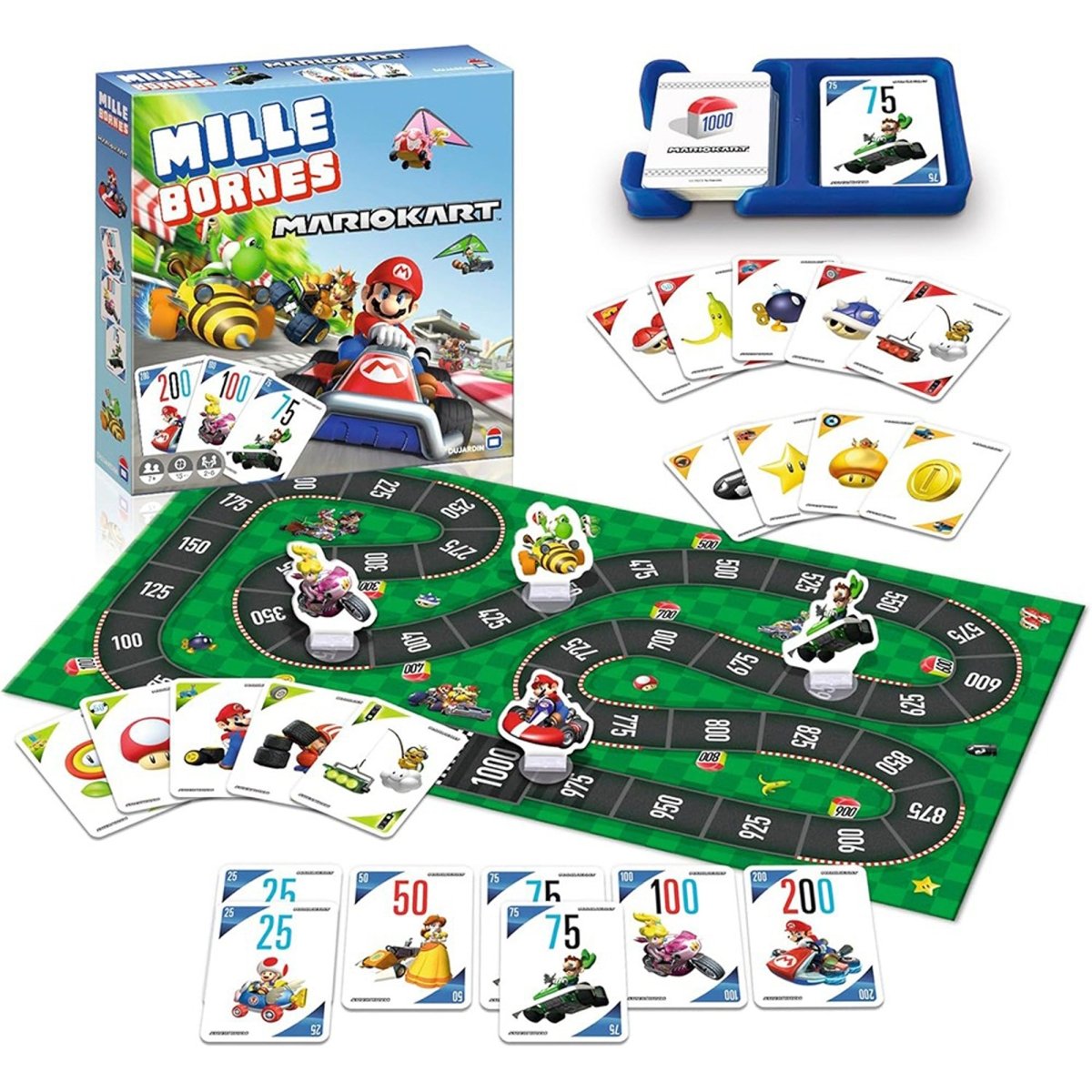 JOUET K.I.D. INC. Toys & Games Game Mille Bornes Mario Kart, Nintendo, 1 Count 62927063444469