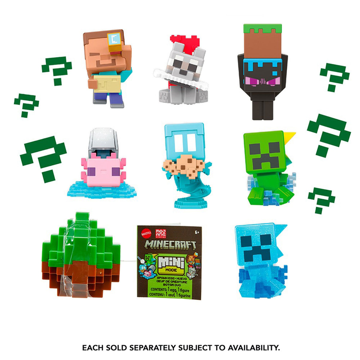 JOUET K.I.D. INC. Toys & Games Minecraft Mini Mode Spawn Egg Toy, Assortment, 1 Count 194735250806