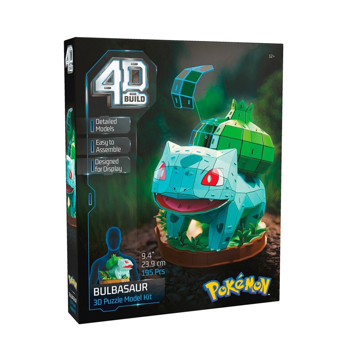 JOUET K.I.D. INC. Toys & Games Pokémon Bulbasaur 4D Build, 9.4 Inches, 1 Count 20681147098071