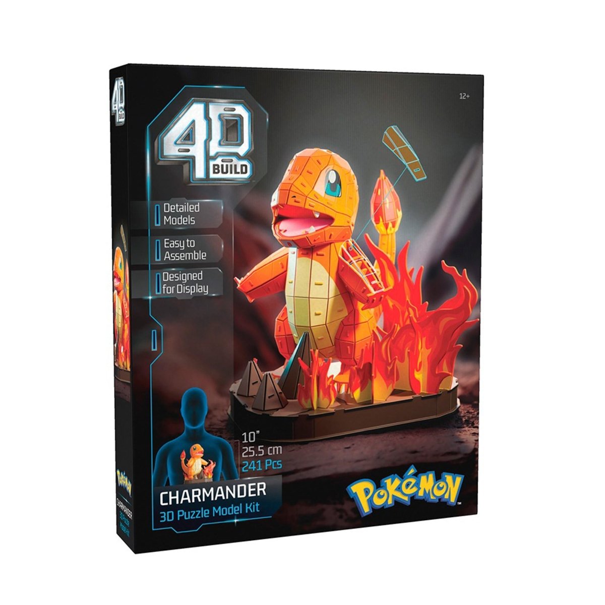 JOUET K.I.D. INC. Toys & Games Pokémon Charmander 4D Build, 10 Inches, 1 Count 681147098152