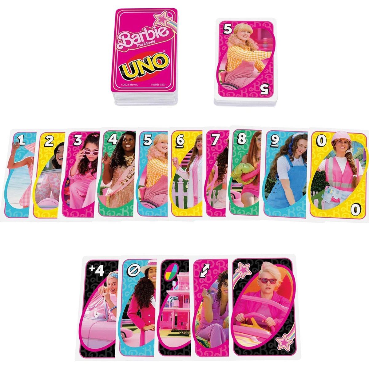 Uno Card Game Barbie Movie Edition, 1 Count | Party Expert