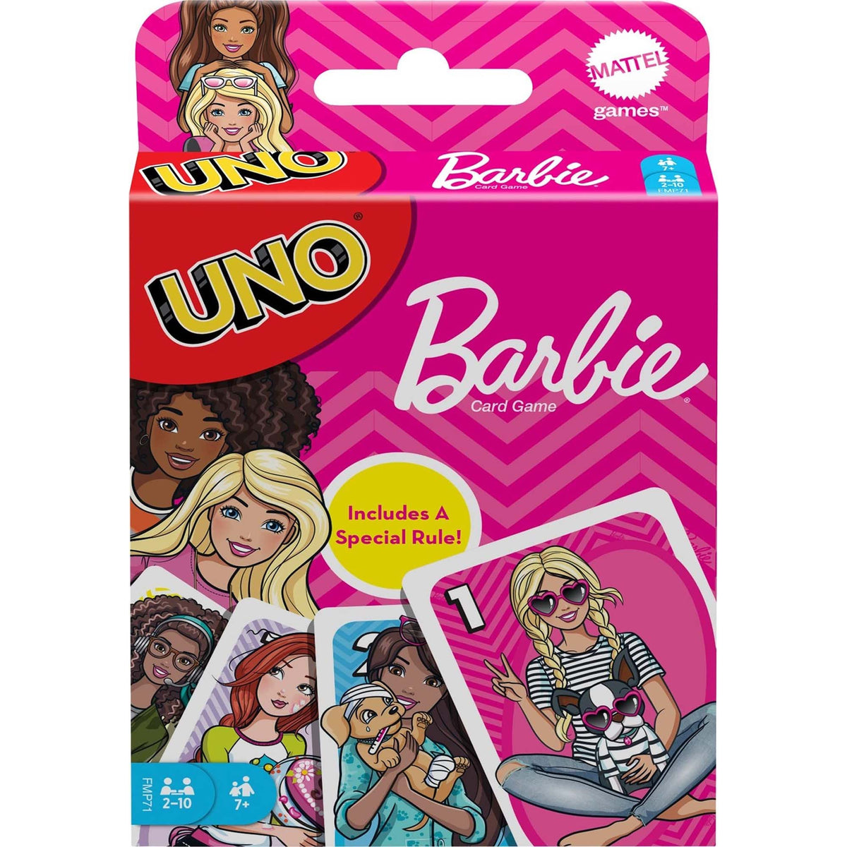 JOUET K.I.D. INC. Toys & Games Uno Card Game Barbie Movie Edition, 1 Count