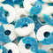 JUST CANDY Candy Bar Sour Blue Raspberry Gummy Rings, 12 Oz, 1 Count 715786629269