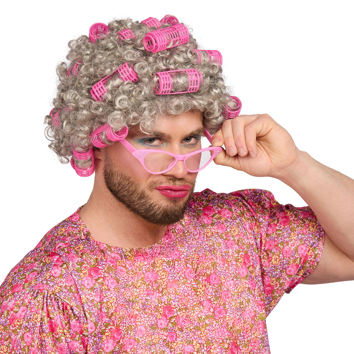 KAI YEE LIMITED Costume Accessories Grey Granny Wig for Adults 840482504043