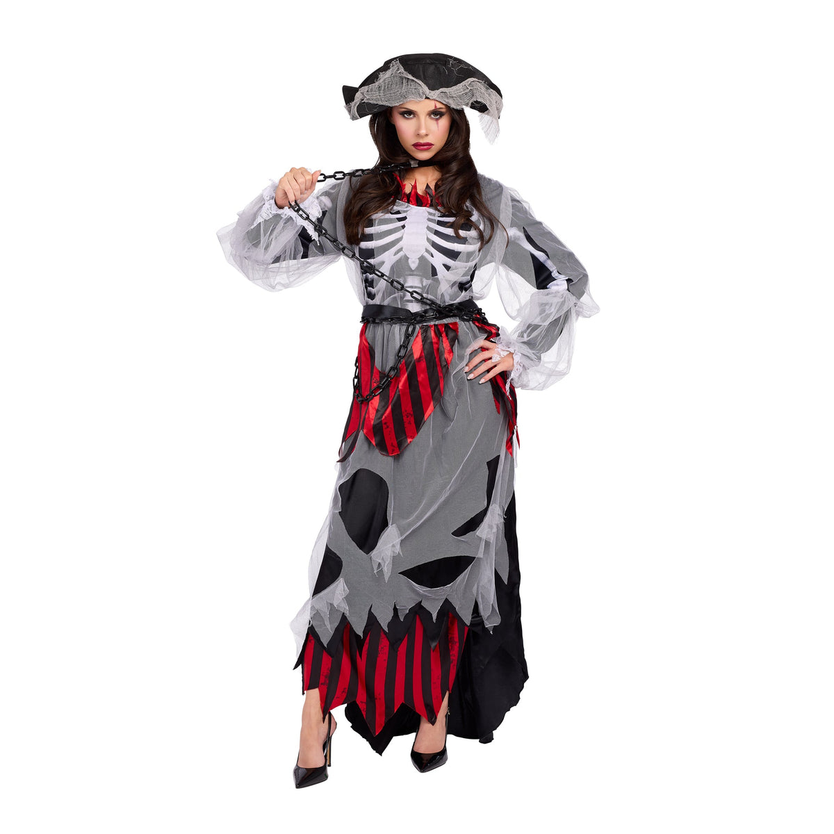 KAI YEE LIMITED Costumes Cursed Pirate Costume for Adults, Dress and Hat