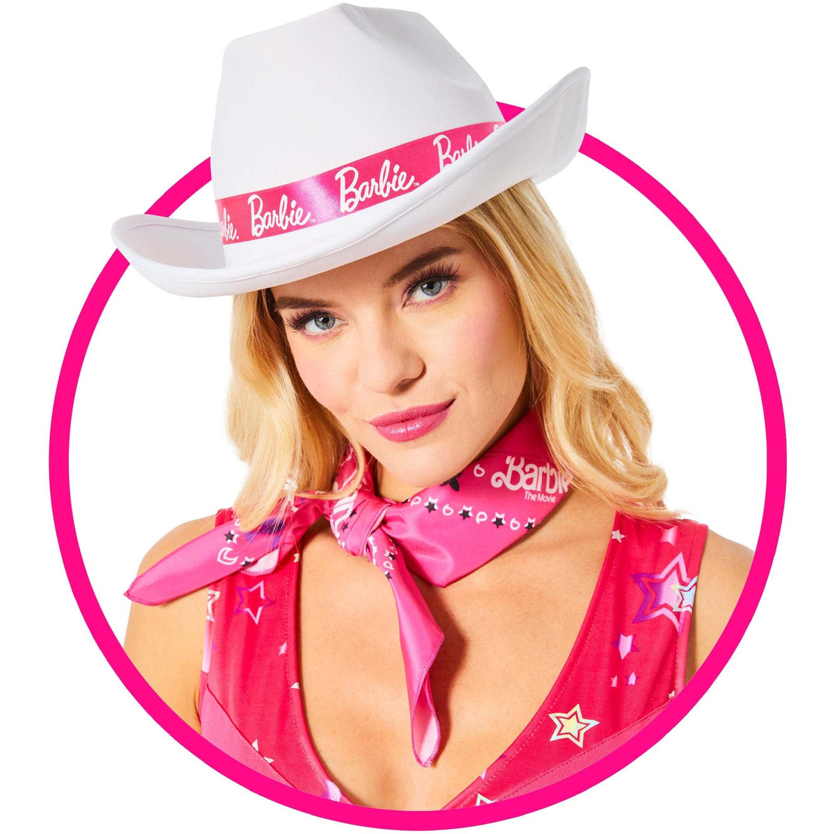 IN SPIRIT DESIGNS Costume Accessories Barbie and Ken White Western Hat for Adults