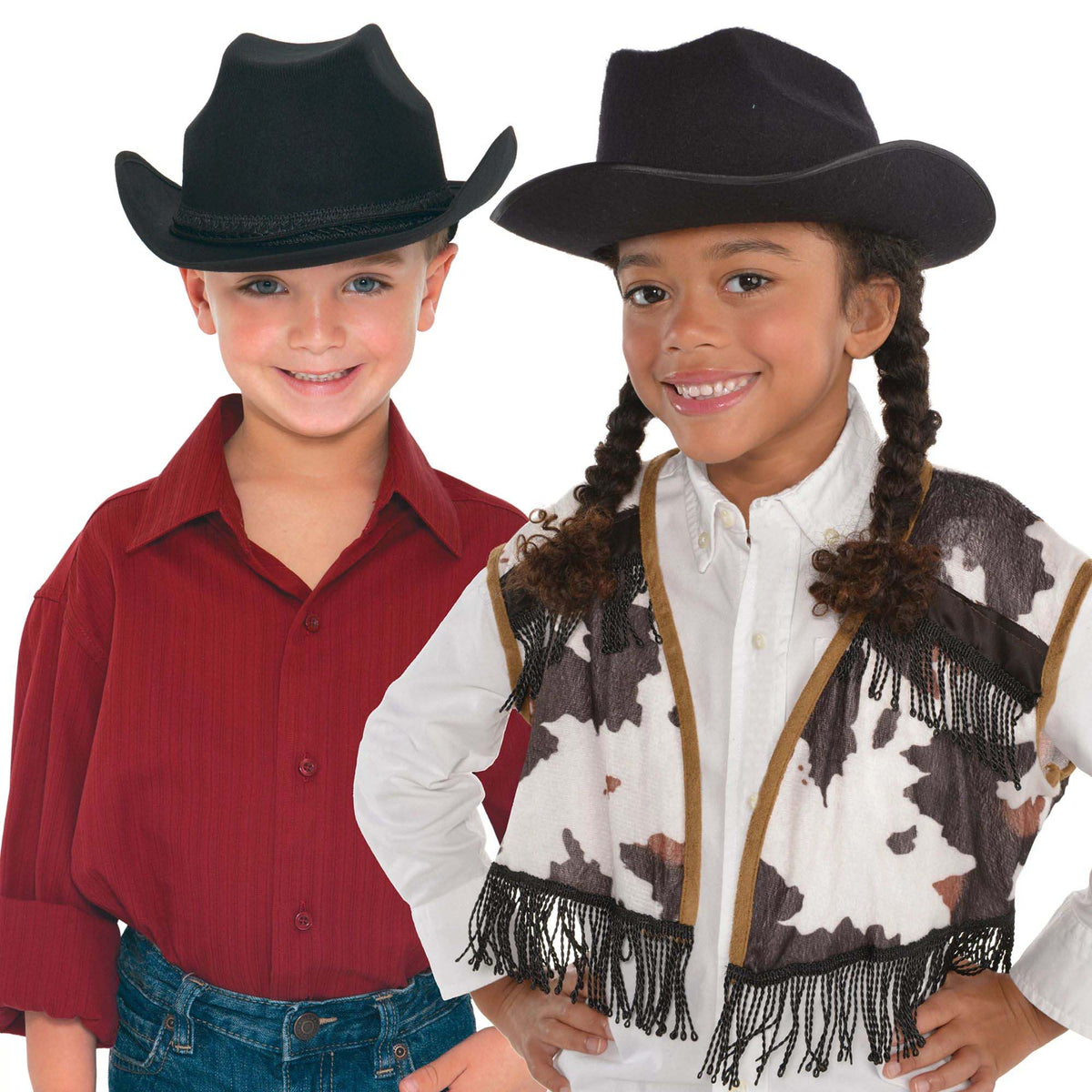 KBW GLOBAL CORP Costume Accessories Black Cowboy Hat for Kids