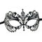 KBW GLOBAL CORP Costume Accessories Black Metal Venetian Mask with Rhinestones, 1 Count 831687010743