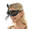 KBW GLOBAL CORP Costume Accessories Black Venetian Mask with Side Feathers, 1 Count 831687064197