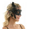 KBW GLOBAL CORP Costume Accessories Black Venetian Mask with Side Feathers, 1 Count 831687064197