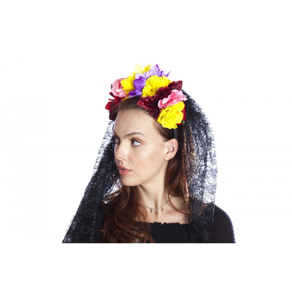 Day Of The Dead Maskerade Maske Mit Schleier & Stirnband – Perfekt Für Halloween & Karneval