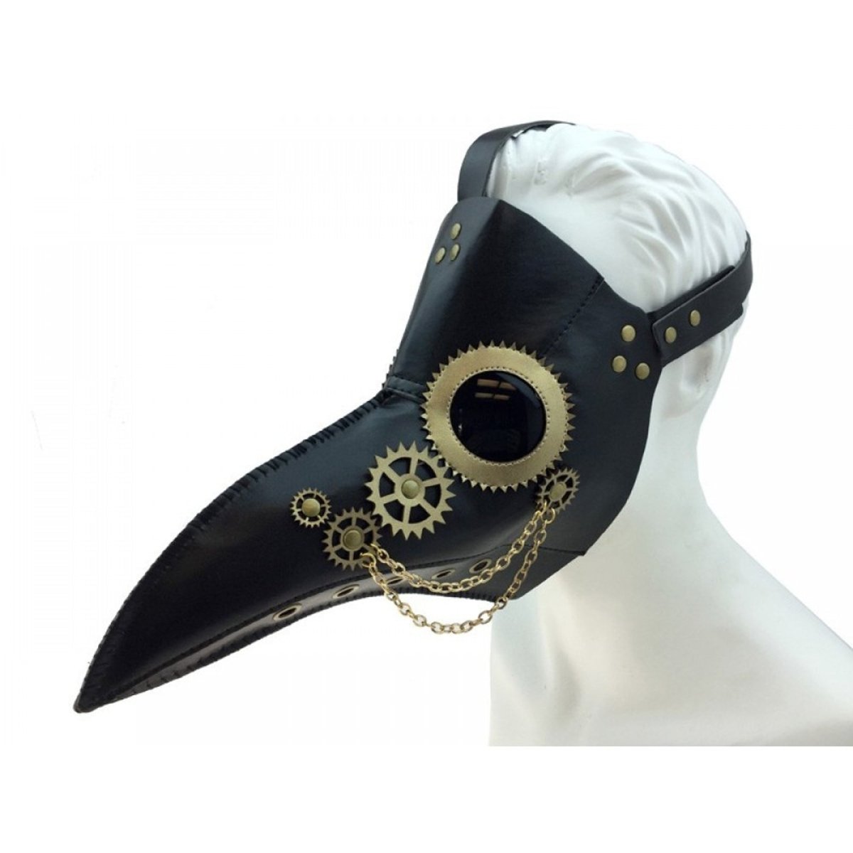 KBW GLOBAL CORP Costume Accessories Faux Leather Plague Doctor Mask for Adults 831687195242