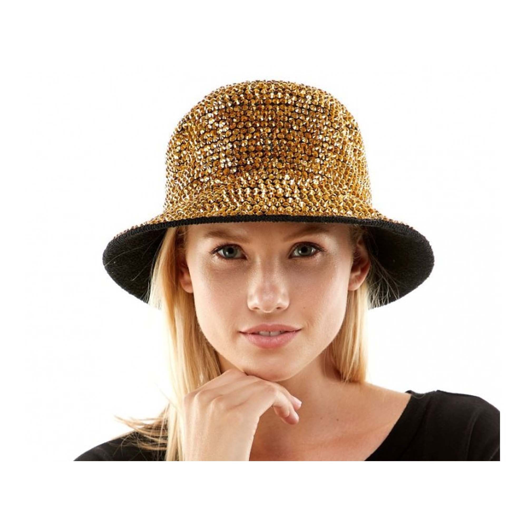 Gold Hat with Precious Stones for Adults | Party Expert
